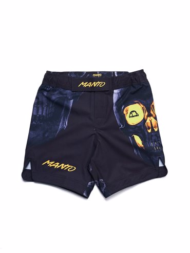 MANTO DOOM FIGHT SHORTS-black